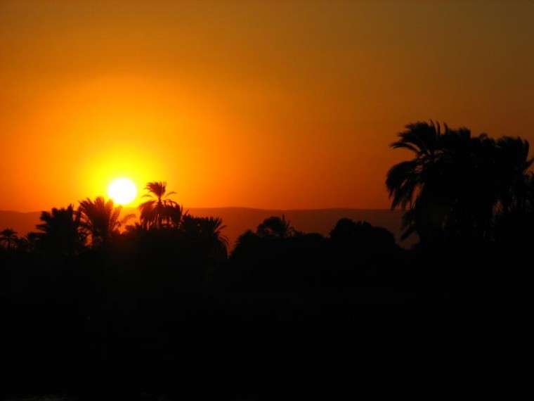 Zachody słońca w Egipcie są przepiękne