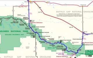  Mapa Badlands NP