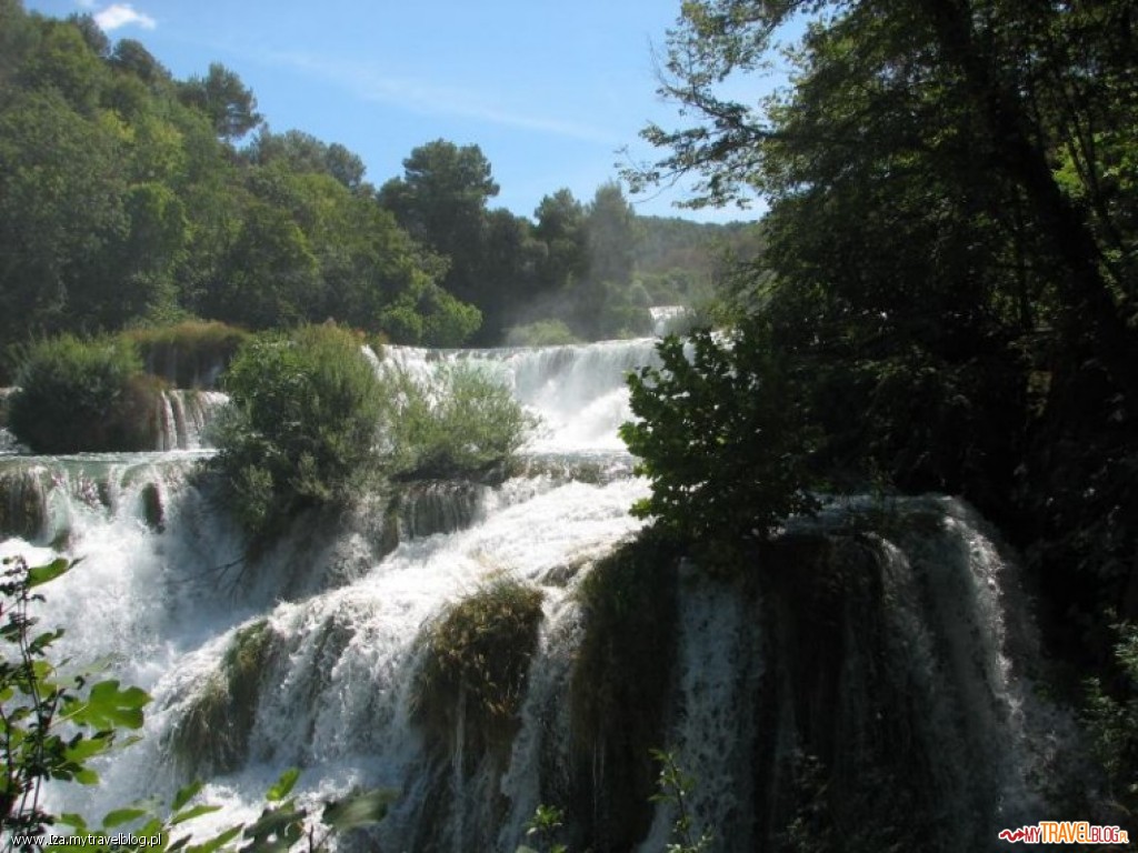 Największy wodospad w Krka - Skandinsy Buk ma aż 17 kaskad