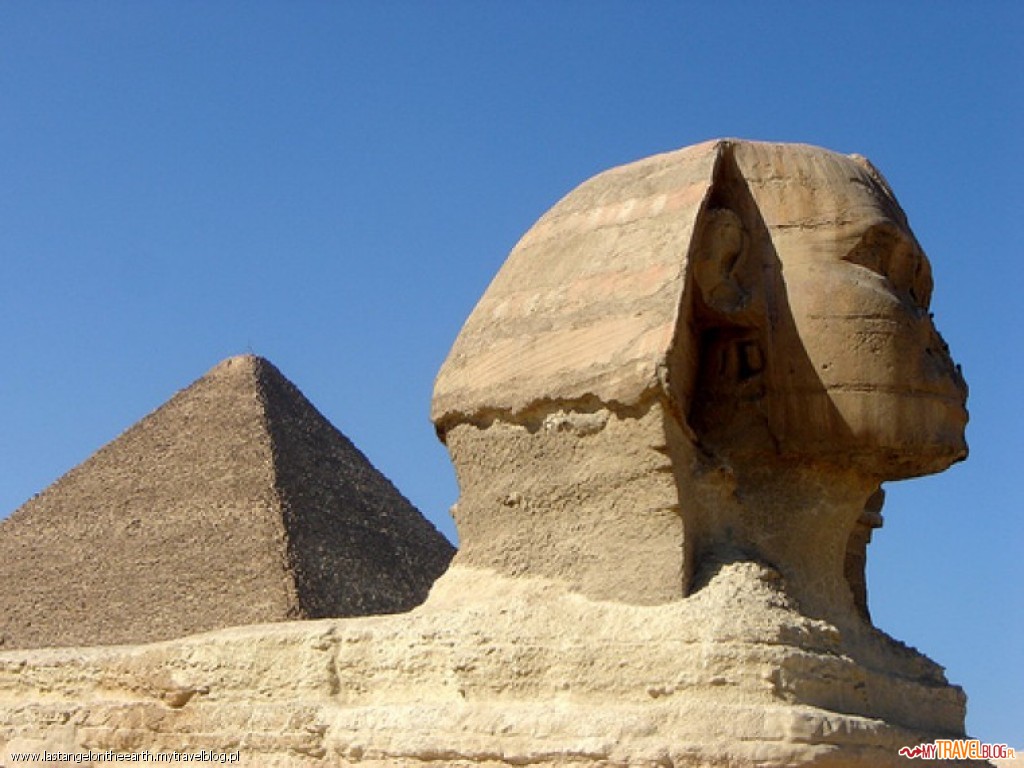 Kair - Giza / Sfinx i piramida Cheopsa